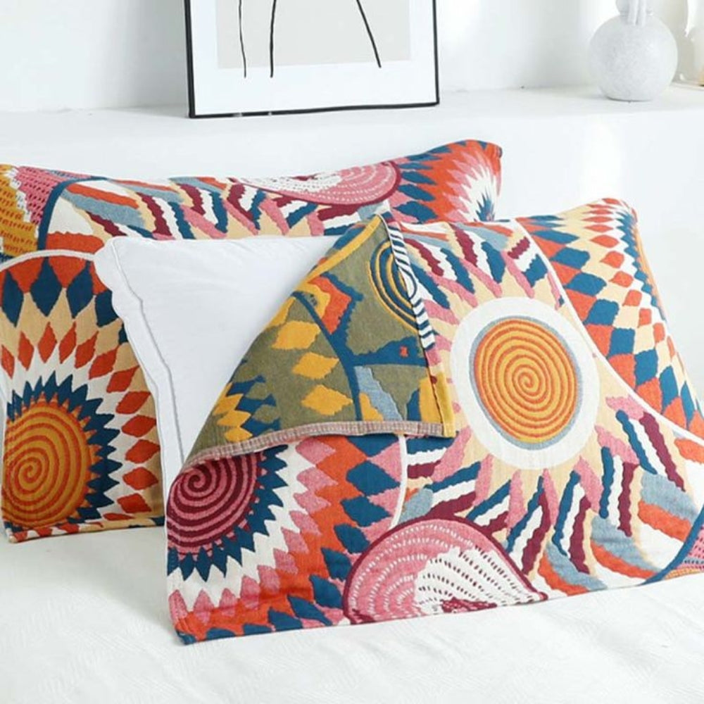 Moderniqa | Nordic Sun Print Cotton Pillowcases