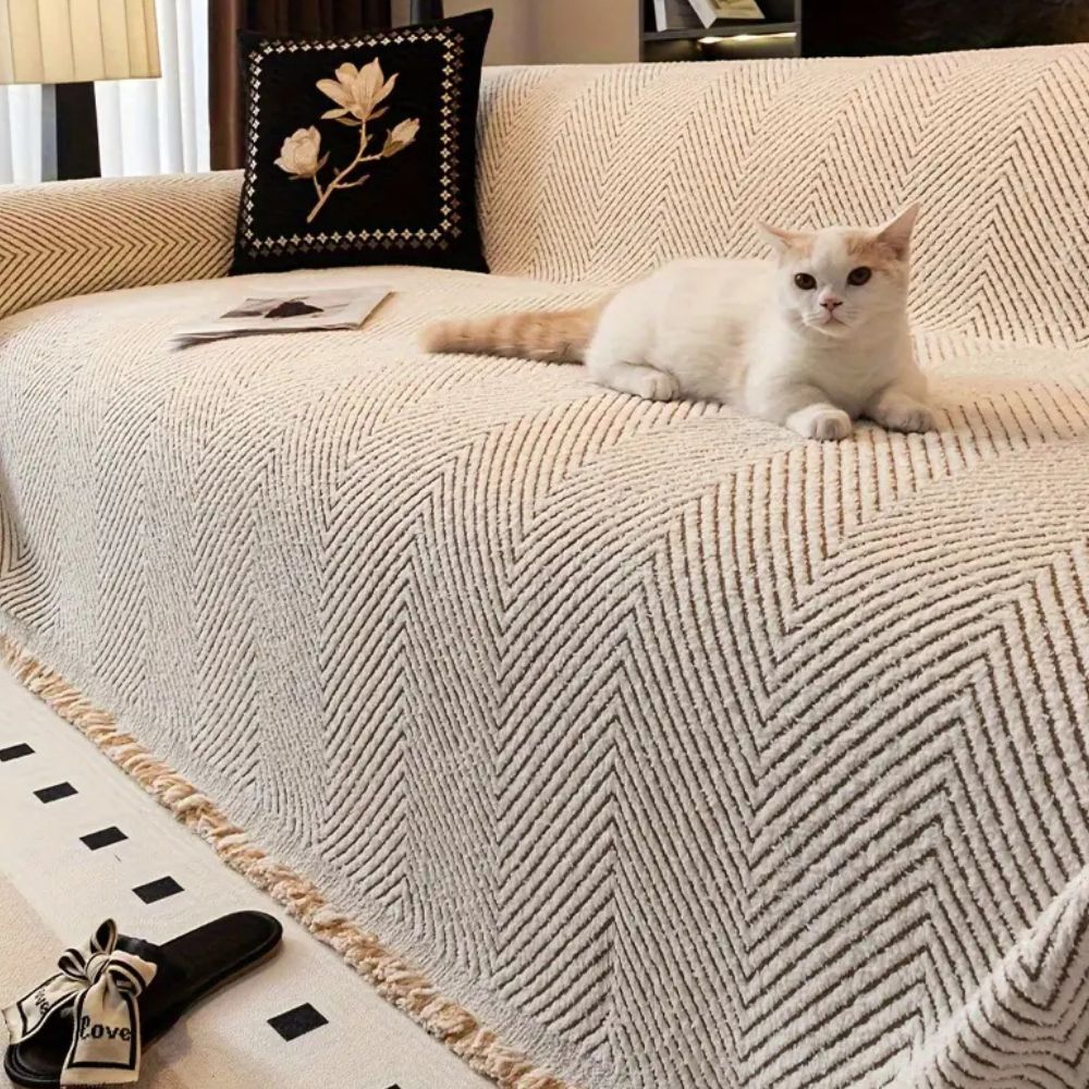 Moderniqa | Stripe Herringbone Sofa Cover