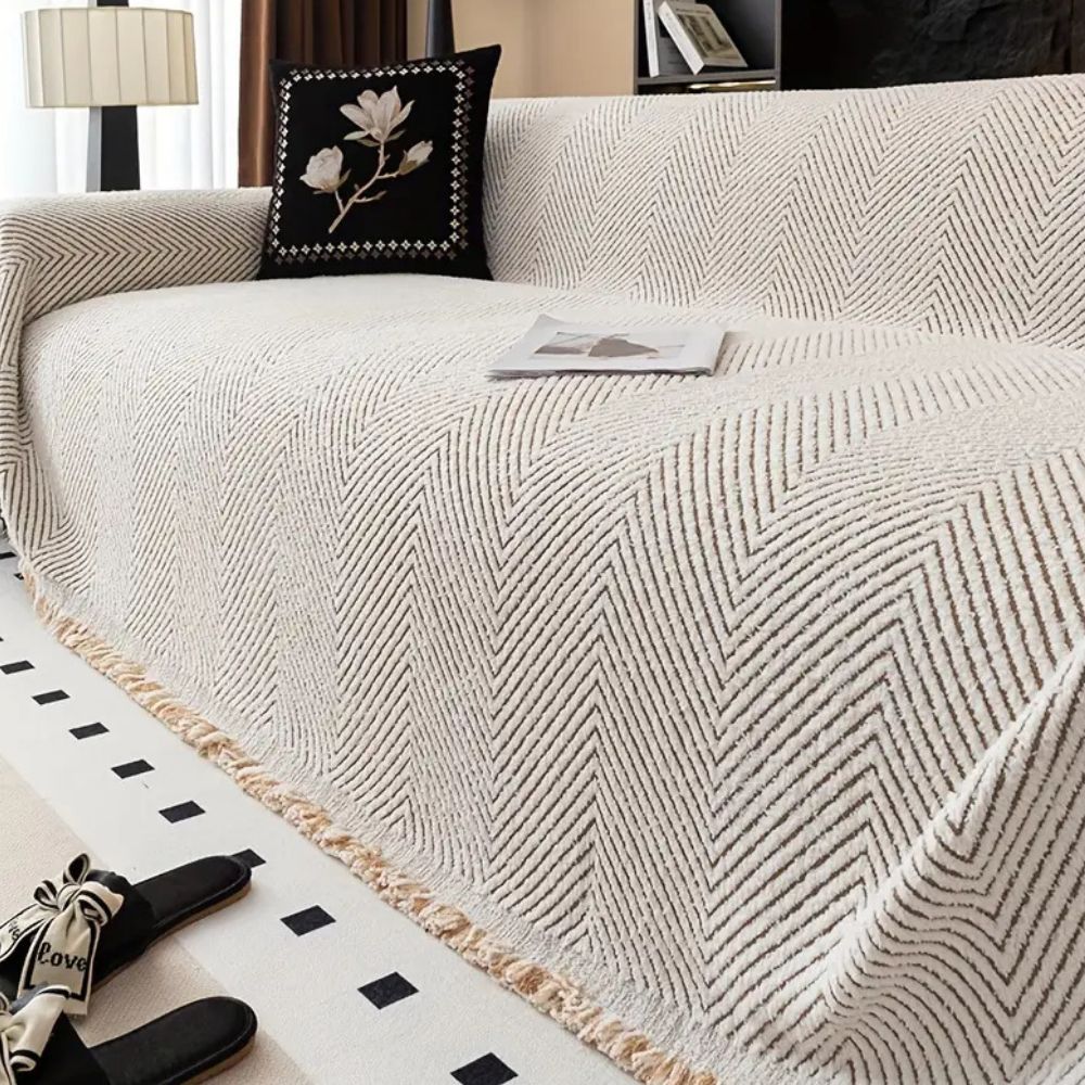 Moderniqa | Stripe Herringbone Sofa Cover