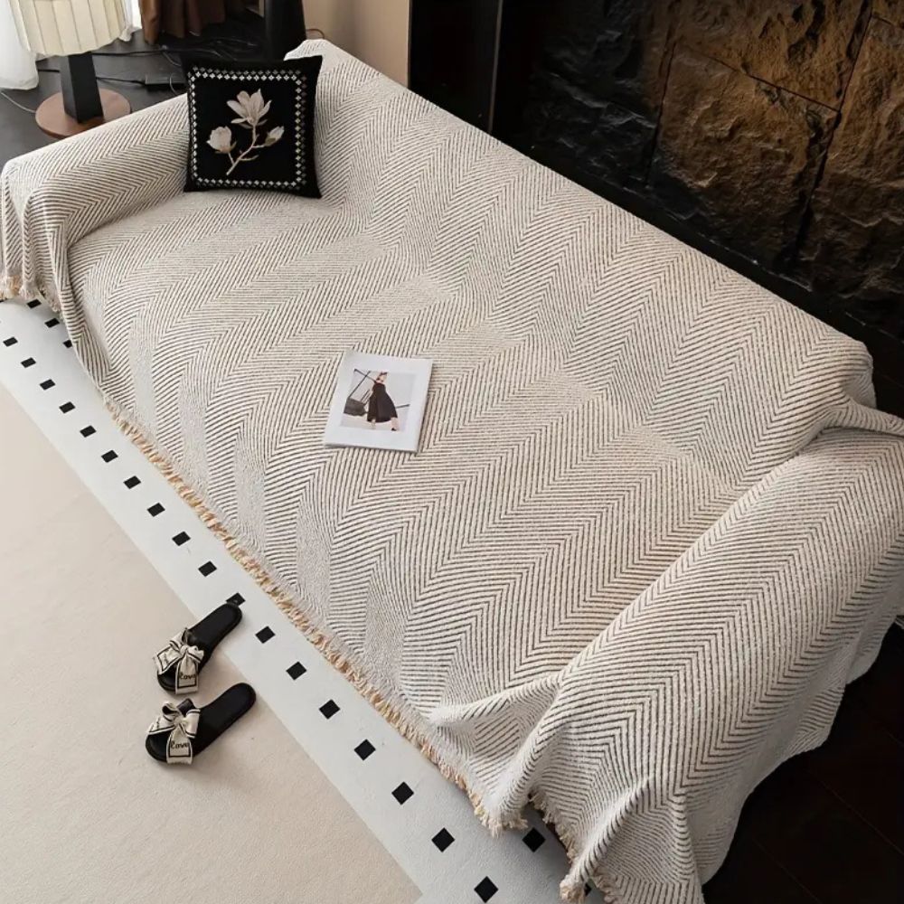 Moderniqa | Stripe Herringbone Sofa Cover
