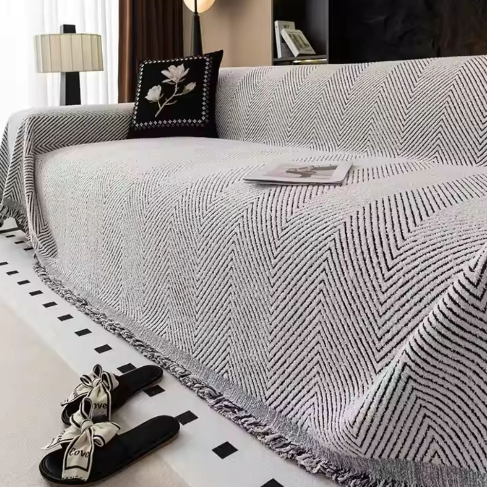 Moderniqa | Stripe Herringbone Sofa Cover