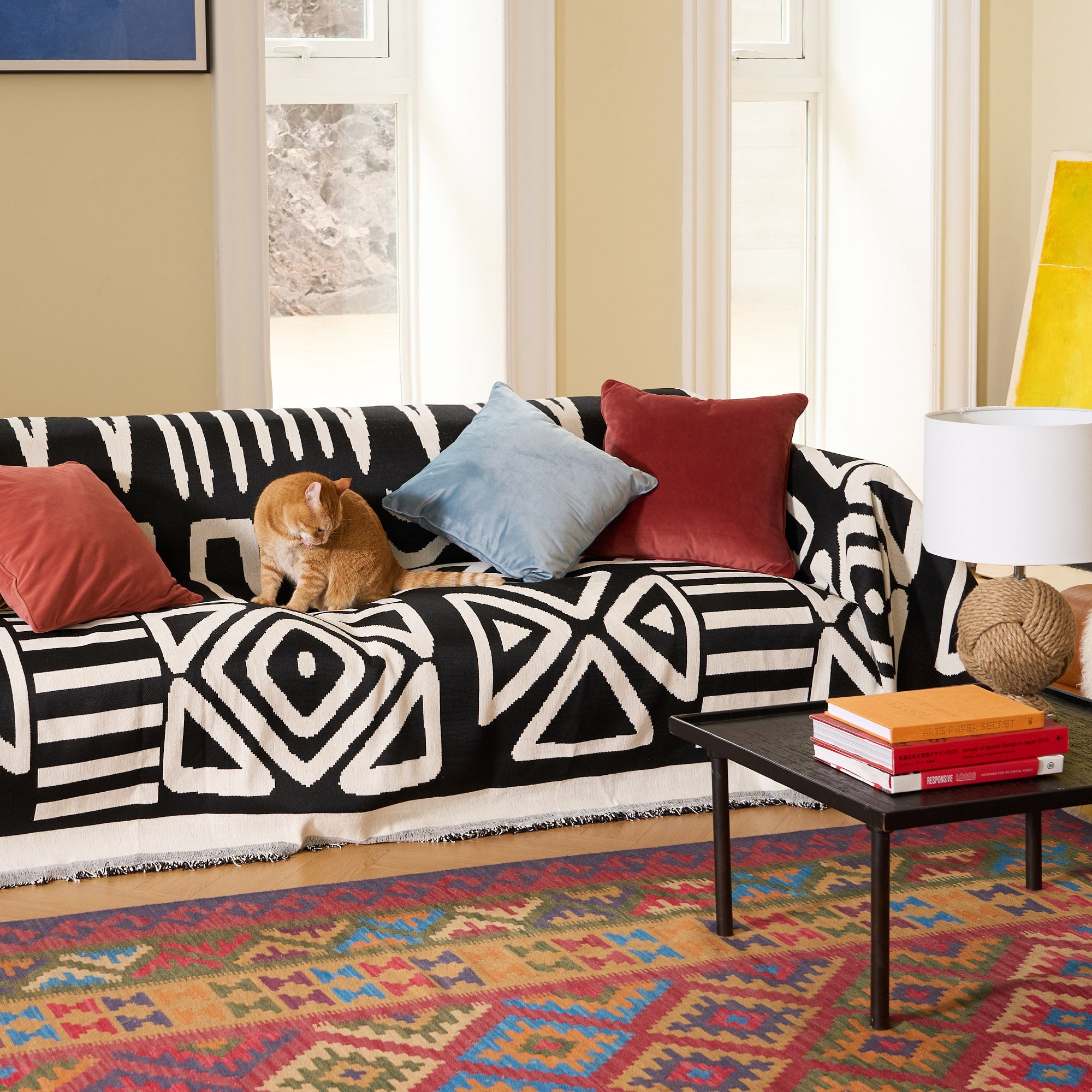 Moderniqa | Durable geometric boho sofa cover