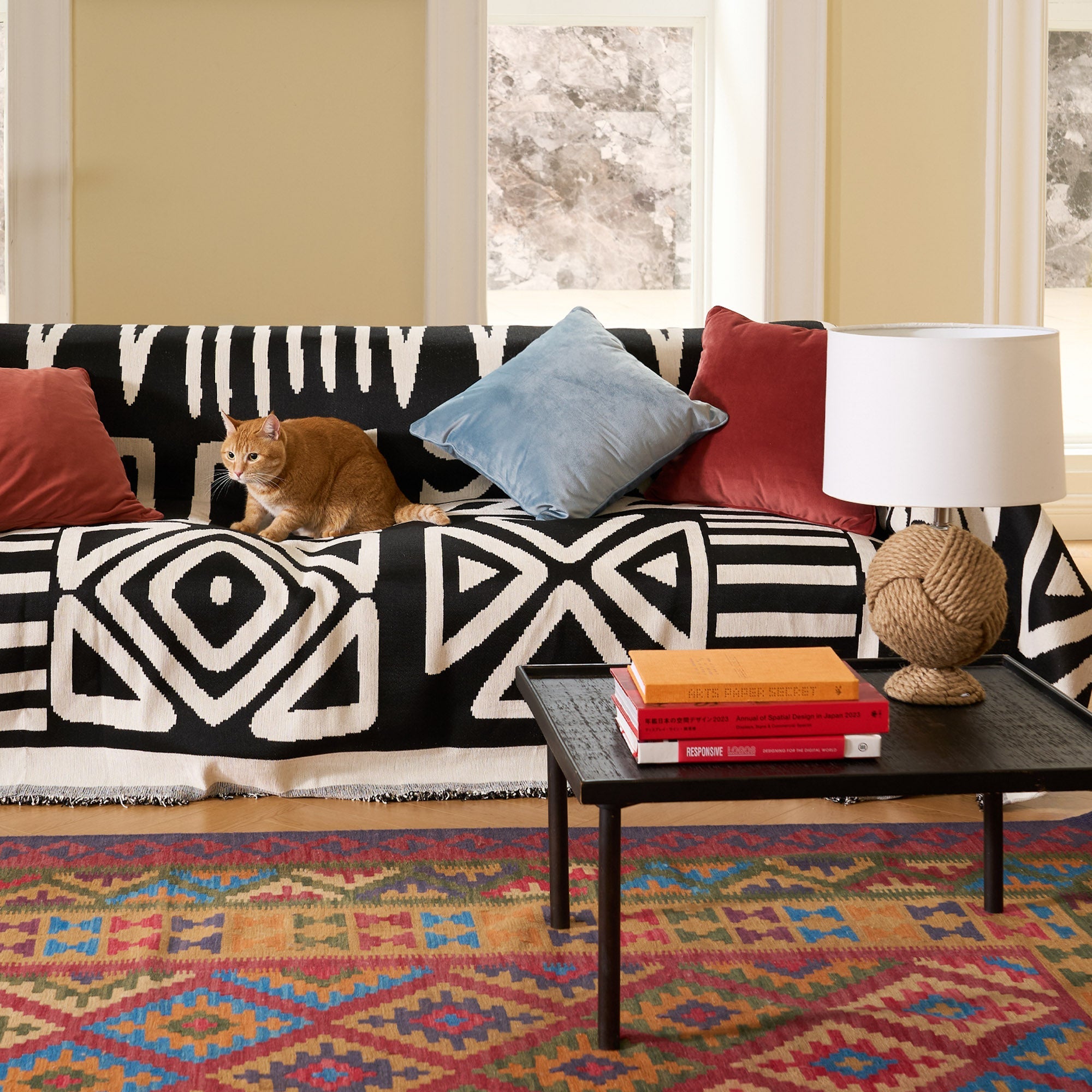 Moderniqa | Durable geometric boho sofa cover
