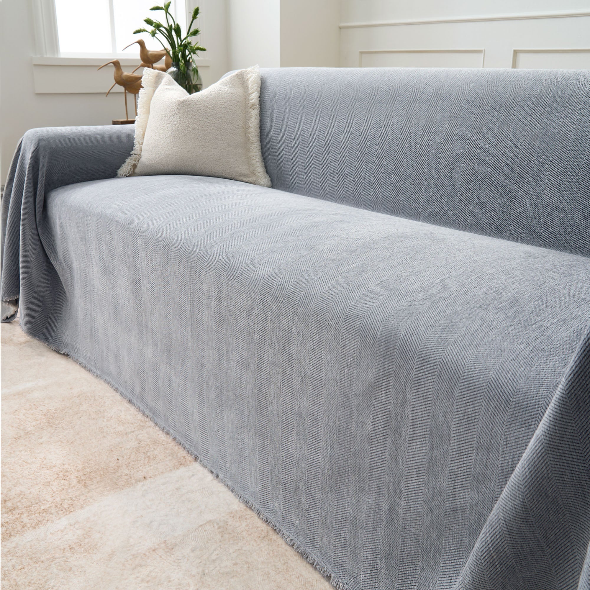 Moderniqa | Pet-friendly herringbone sofa cover