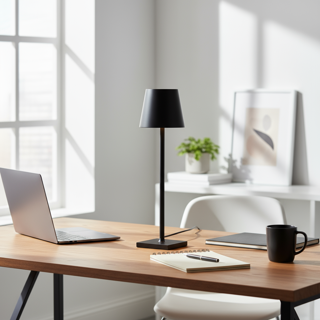 Moderniqa | LED Table Lamp – USB Rechargeable, 3-Color Touch Control