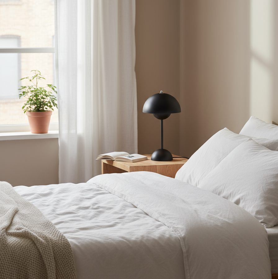 Moderniqa | Scandinavian LED Table Lamp – Dimmable Modern Metal Design